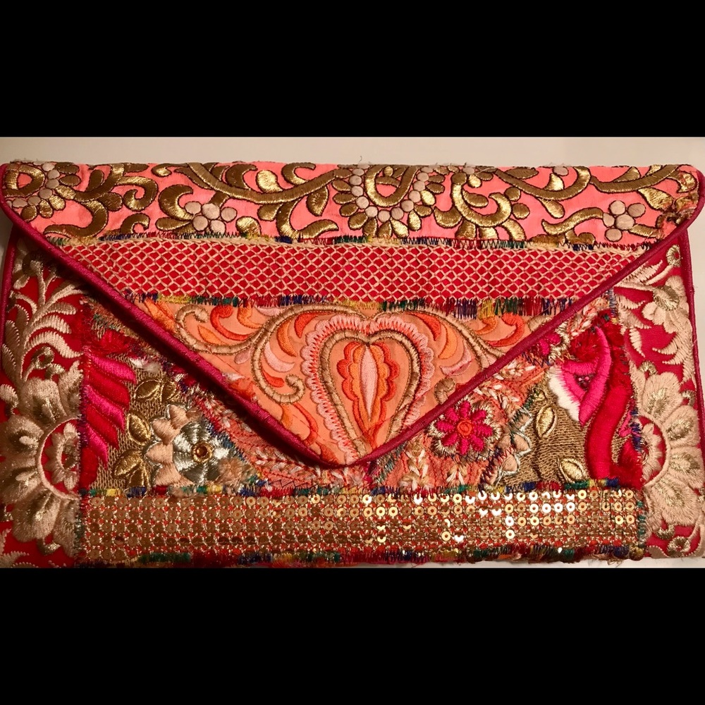 Gorgeous Banjara embroidery clutch/shoulder bag